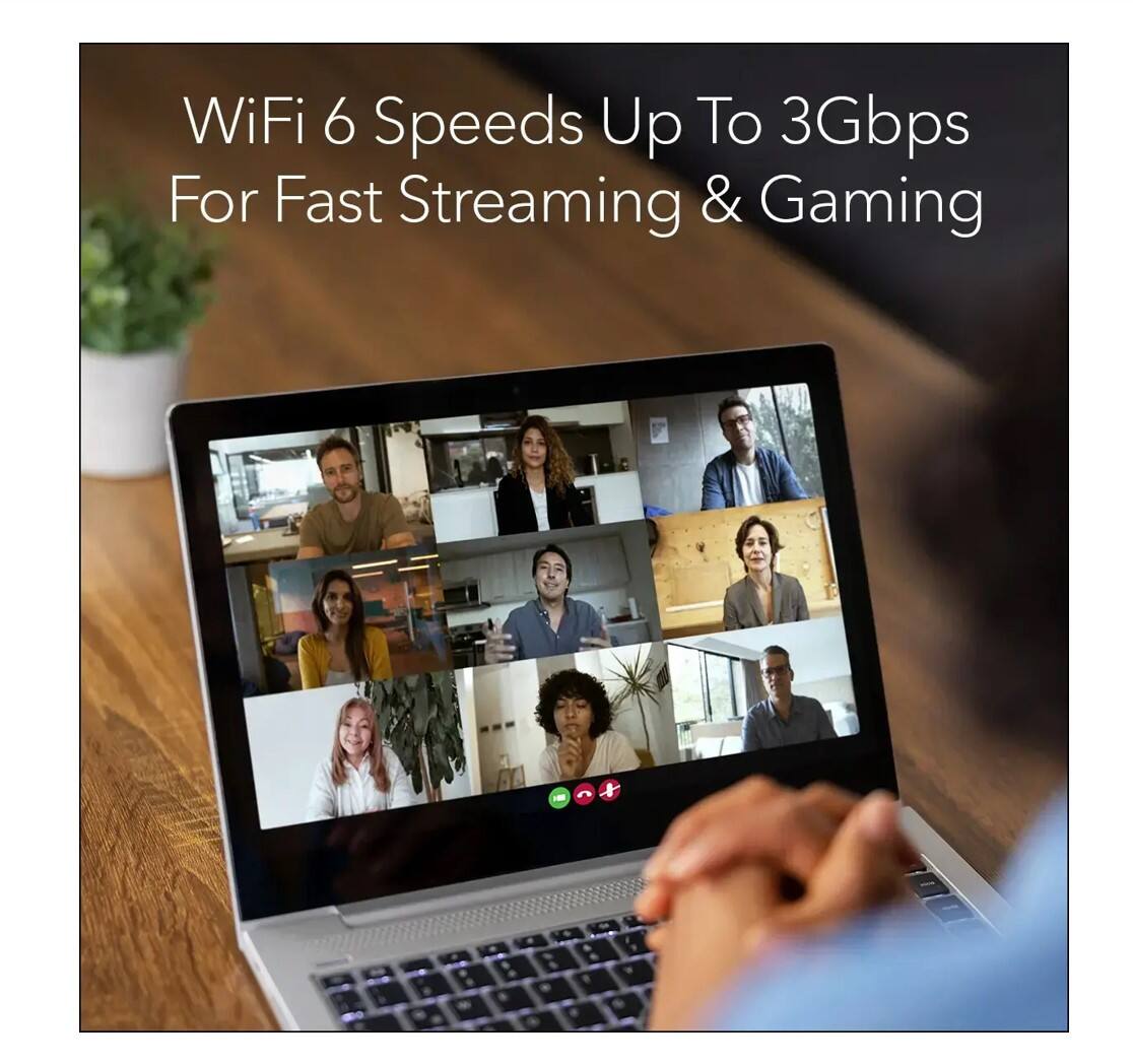 WiFi 6 Speeds Up To 3Gbps For Fast Streaming & Gaming