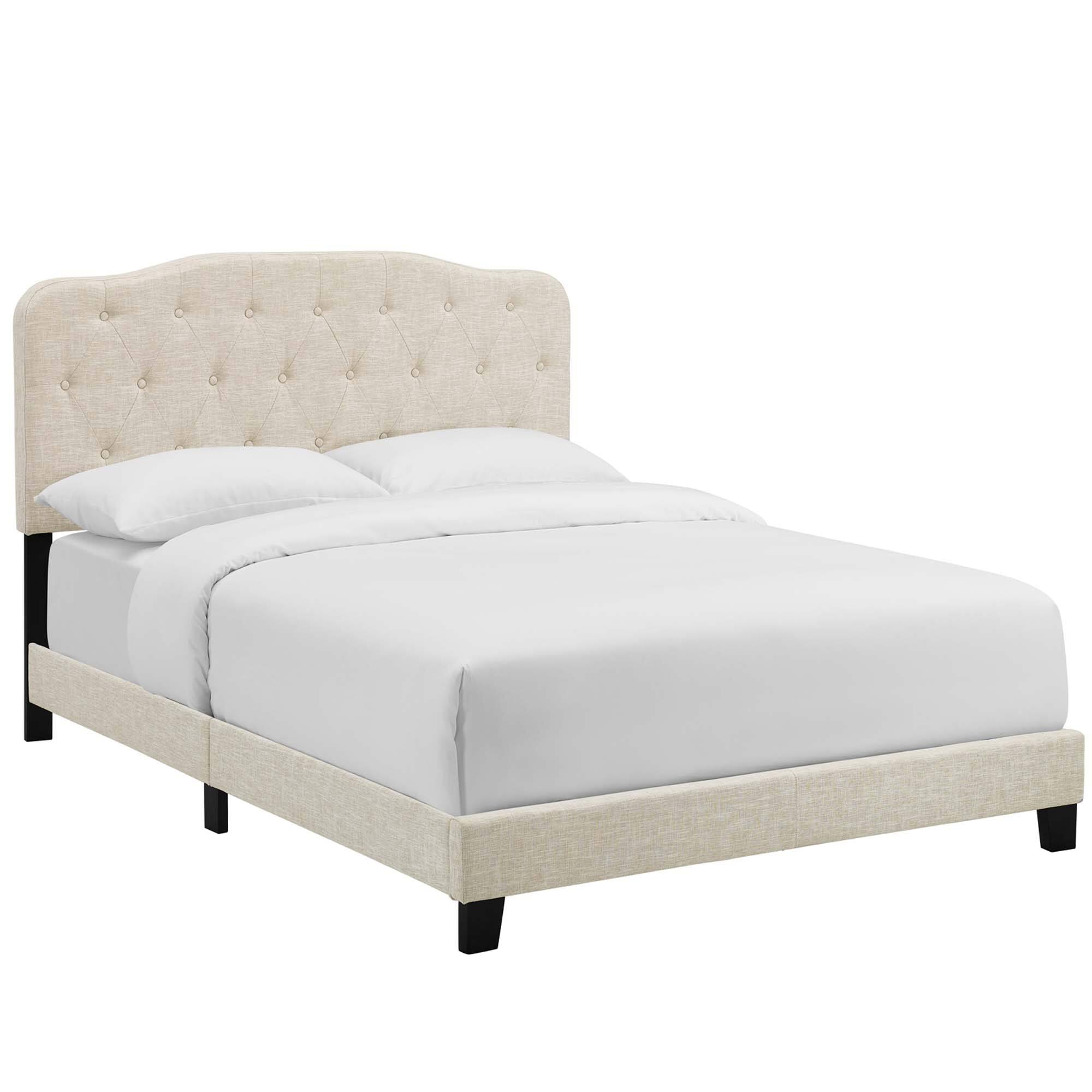 Angle. Modway - Sutton Performance Velvet Full Bed Frame - White.