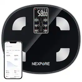 NEXPURE - Smart Body Weight Scale, Digital Bluetooth BMI Scale with Body Fat & Muscle Mass Analyzer, 400lb Capacity