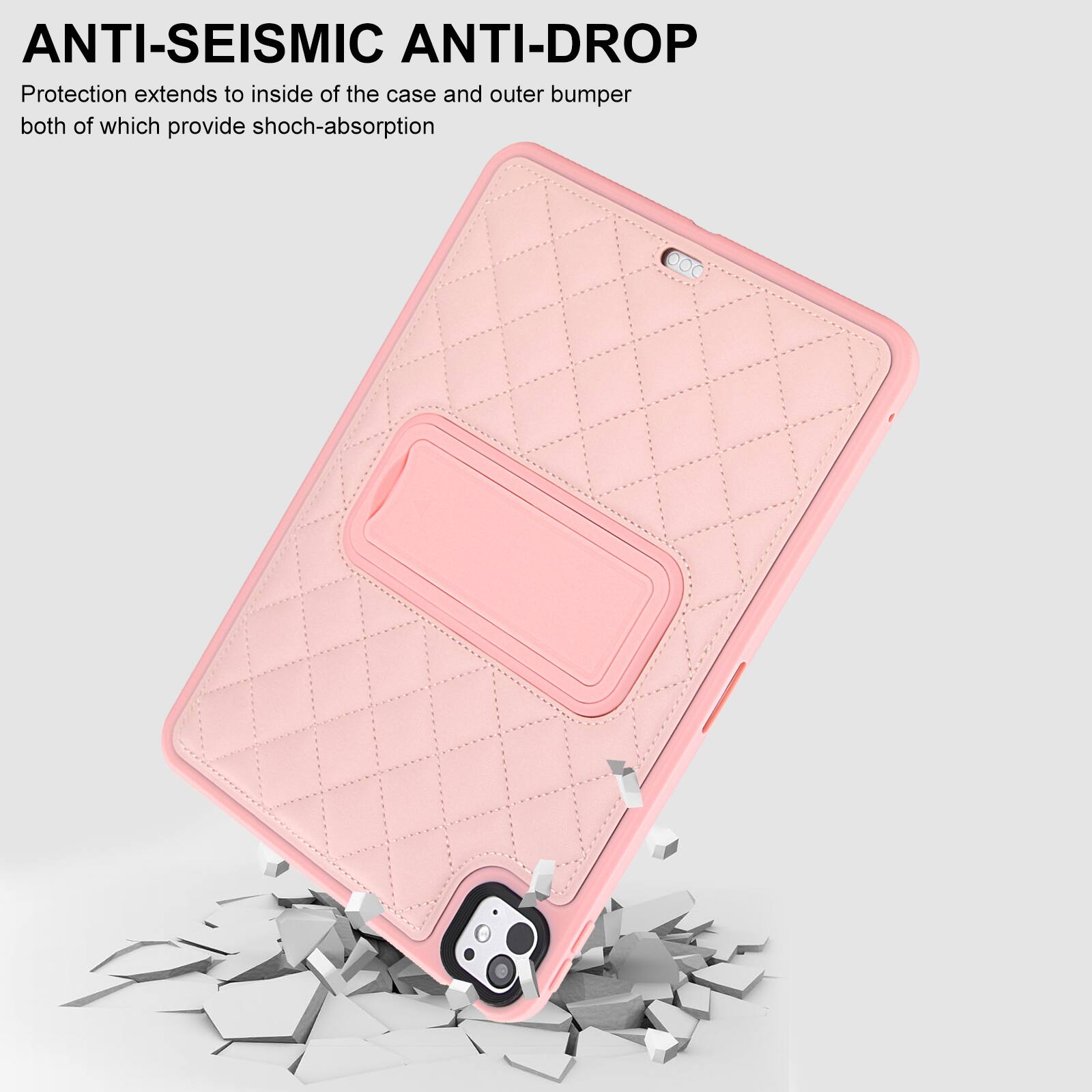 ANTI-SEISMIC ANTI-DROP  
Protection extends to inside of the case and outer bumper both of which provide shock-absorption