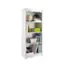 Left. CorLiving - Hawthorne Collection 4 Shelf Floor-Standing Bookcase - White.