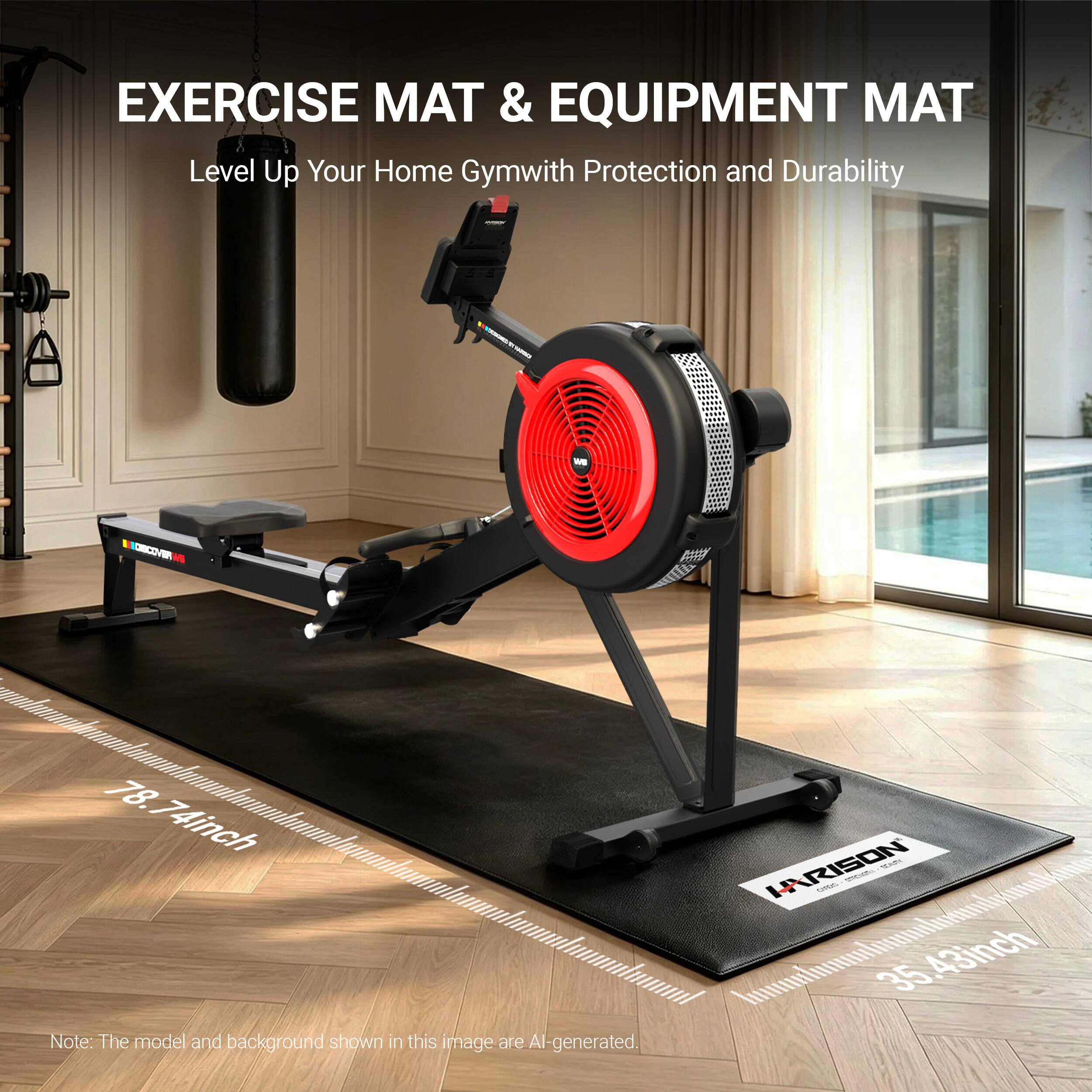 EXERCISE MAT & EQUIPMENT MAT  
Level Up Your Home Gym with Protection and Durability  

WB WITH 78.74inch HARISON - thath cream  

Note: The model and background shown in this image are AI-generated.