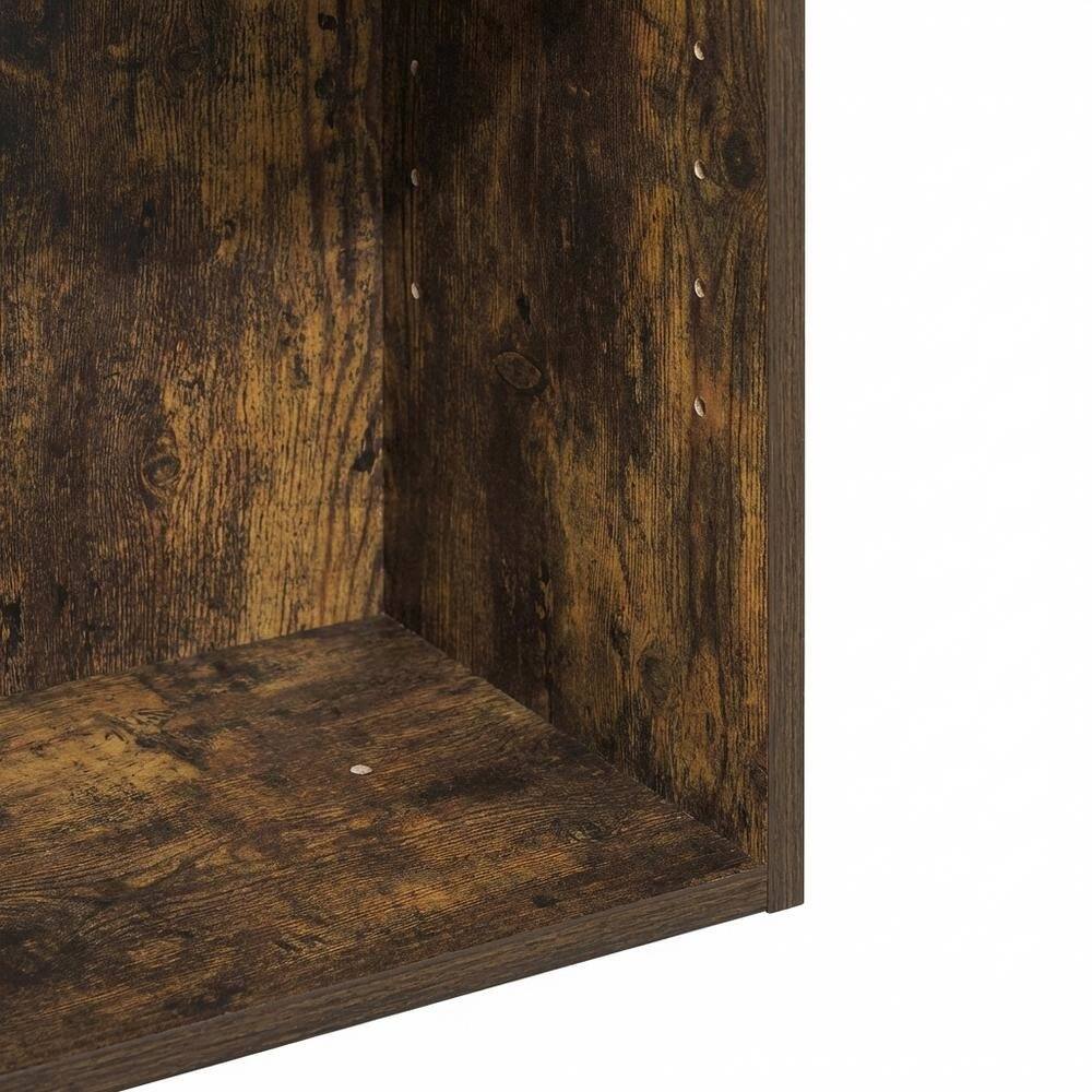 Alt View 2. FurniFact - Wooden Bookcase in Classic Finish for Home & Office Storage - Amber Pine.