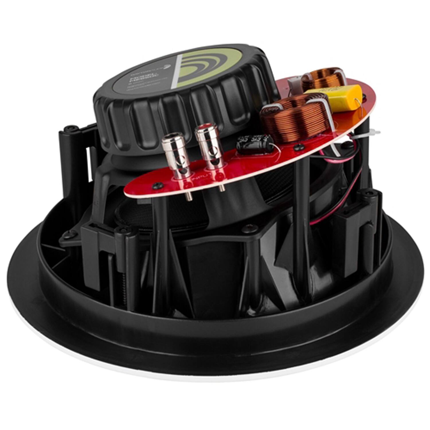 Alt View 4. Dayton Audio - Micro-Edge ME650C 6.5" 35W LCRS 15° Angled In-Ceiling Speaker, Aramid Fiber Woofer, Pivoting Silk Dome Tweeter, 8 Ohms - Black.