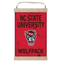Jardine - NC State Wolfpack Faux Rust Banner Sign - Red