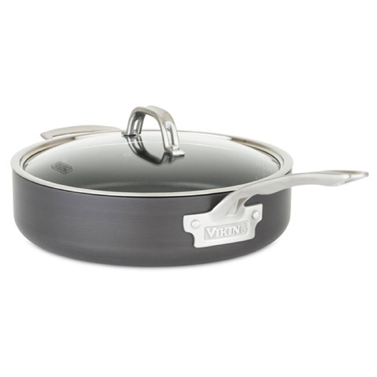Alt View 16. Viking - Hard Anodized Nonstick, 10 Piece Cookware Set - Black.