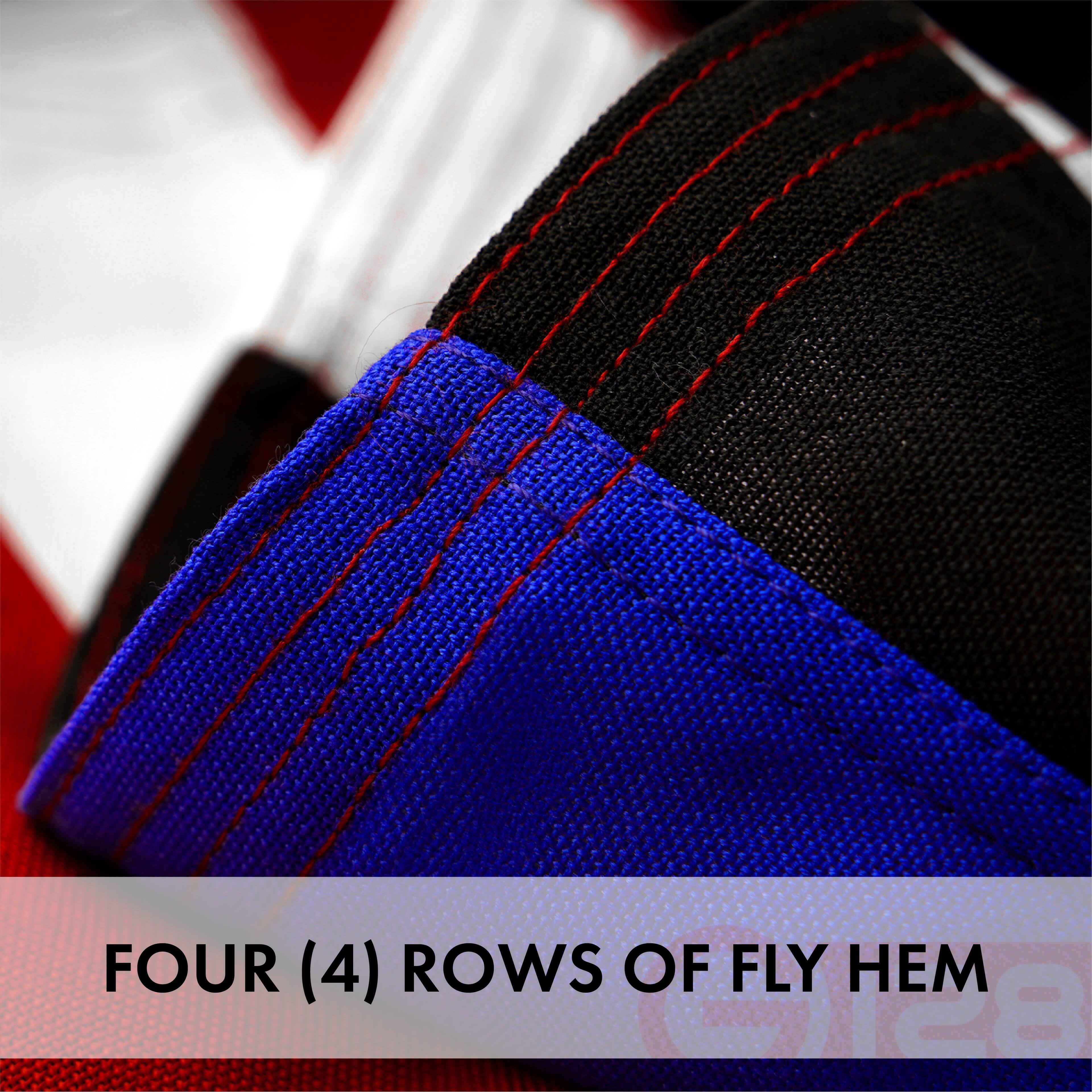 FOUR (4) ROWS OF FLY HEM