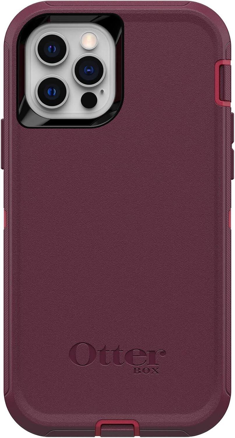 Back. OtterBox - OtterBox Defender Series Raspberry Wine Case iPhone 12/12 PRO - Raspberry Wine.