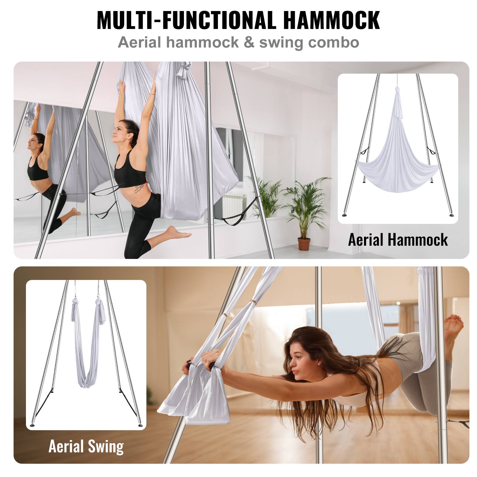MULTI-FUNCTIONAL HAMMOCK  
Aerial hammock & swing combo  

Aerial Hammock  

Aerial Swing