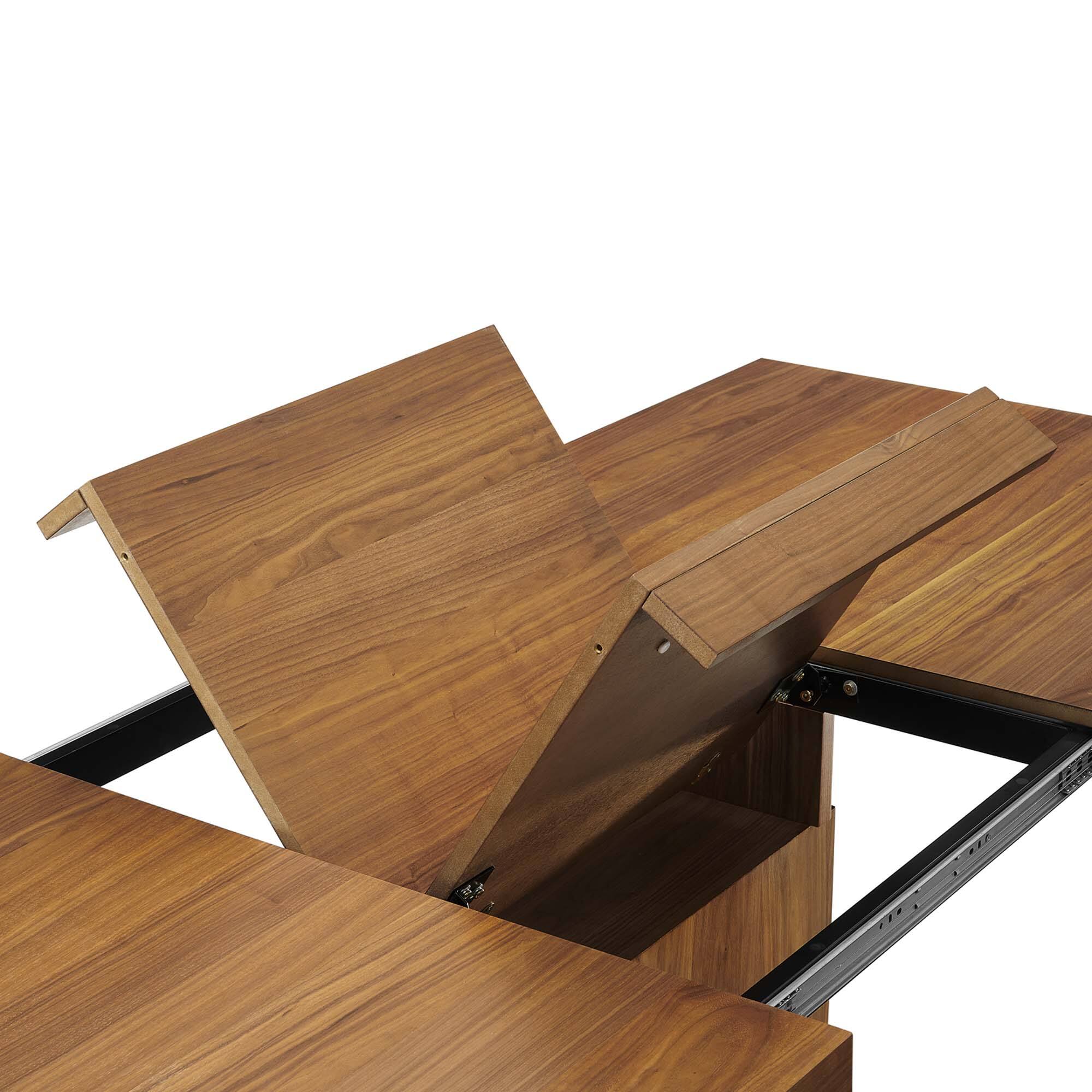 Alt View 6. Modway - Vector Expandable Dining Table by Modway - Walnut Gold.