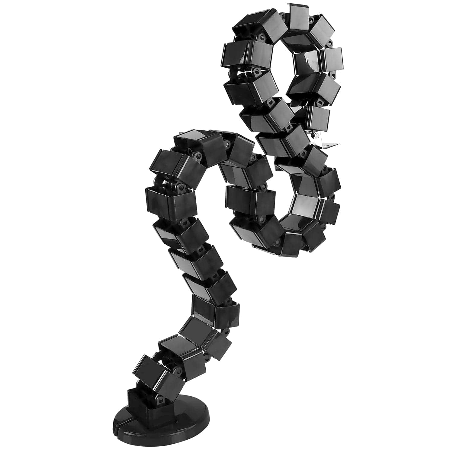 Alt View 7. Mount-It! - Adjustable Cable Management Spine for Desk Cable Organization with Modular Snap Segments and Under-Desk Mount, Black - Black.