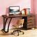 Alt View 3. Forest'nSky - Extensive Office Desk,Computer Desk,Elegant Writing Desk,Brown - Brown.