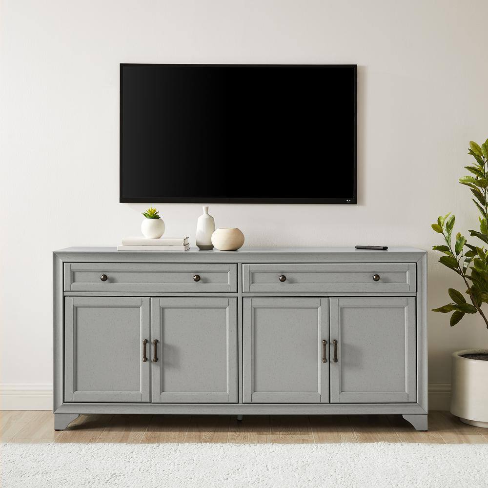 Alt View 9. Crosley Furniture - Tara Sideboard - Distressed Gray.