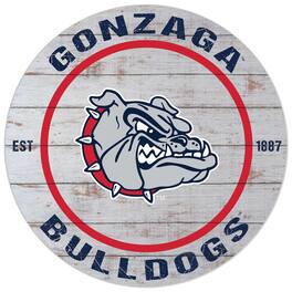 Jardine - Gonzaga Bulldogs 20'' x 20'' Indoor/Outdoor Weathered Circle Sign - White
