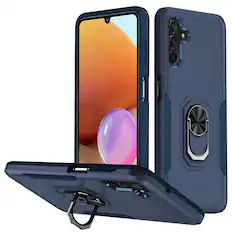 Front. Kitcheniva - Samsung Galaxy A14 5G Magnetic Shockproof Stand Case Only Blue - Blue.