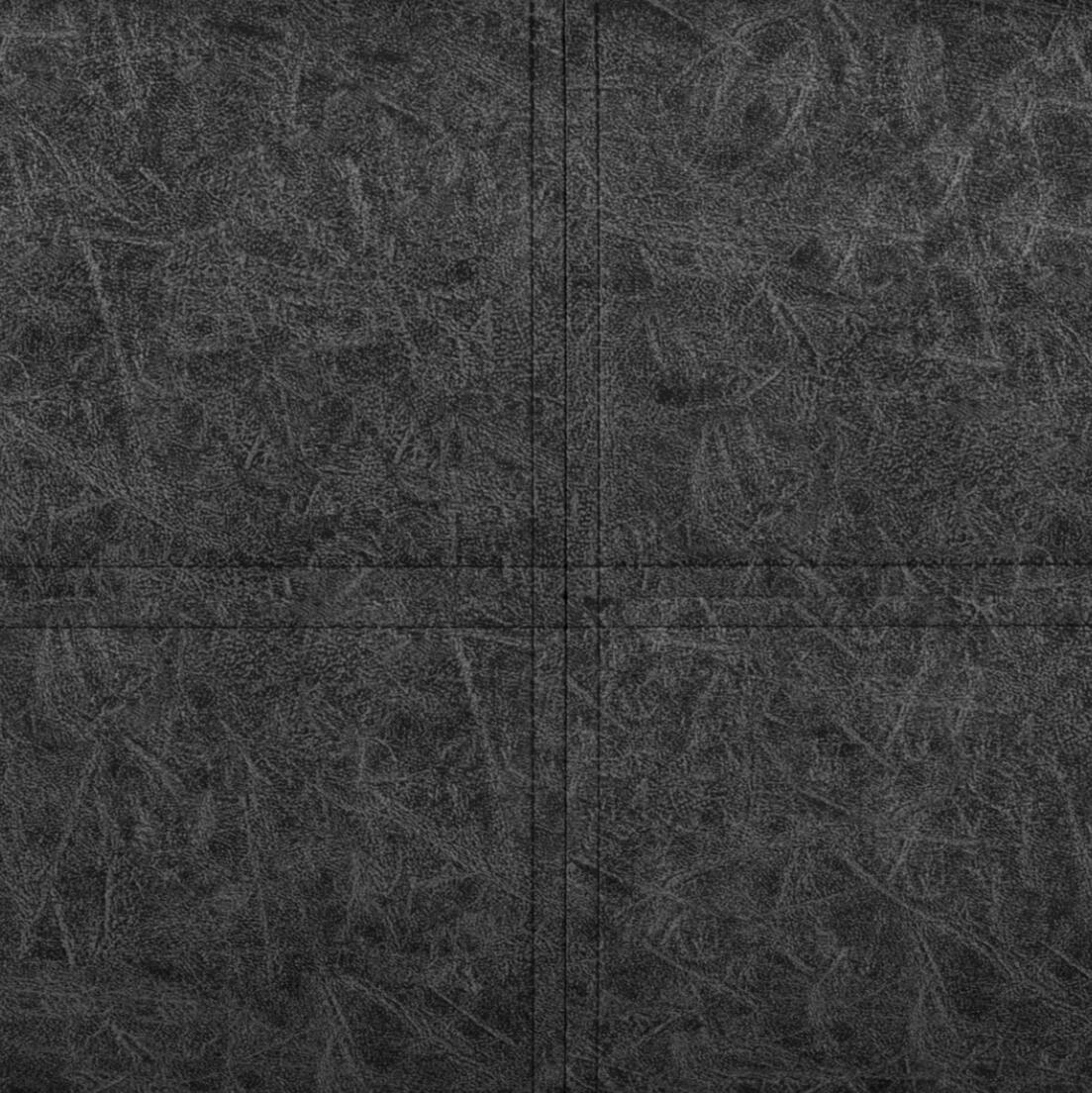 Alt View 8. Simpli Home - Brody 36 inch Wide Boho Square Extra Large Coffee Table Pouf in Distressed Black Vegan Faux Leather - Distressed Black.