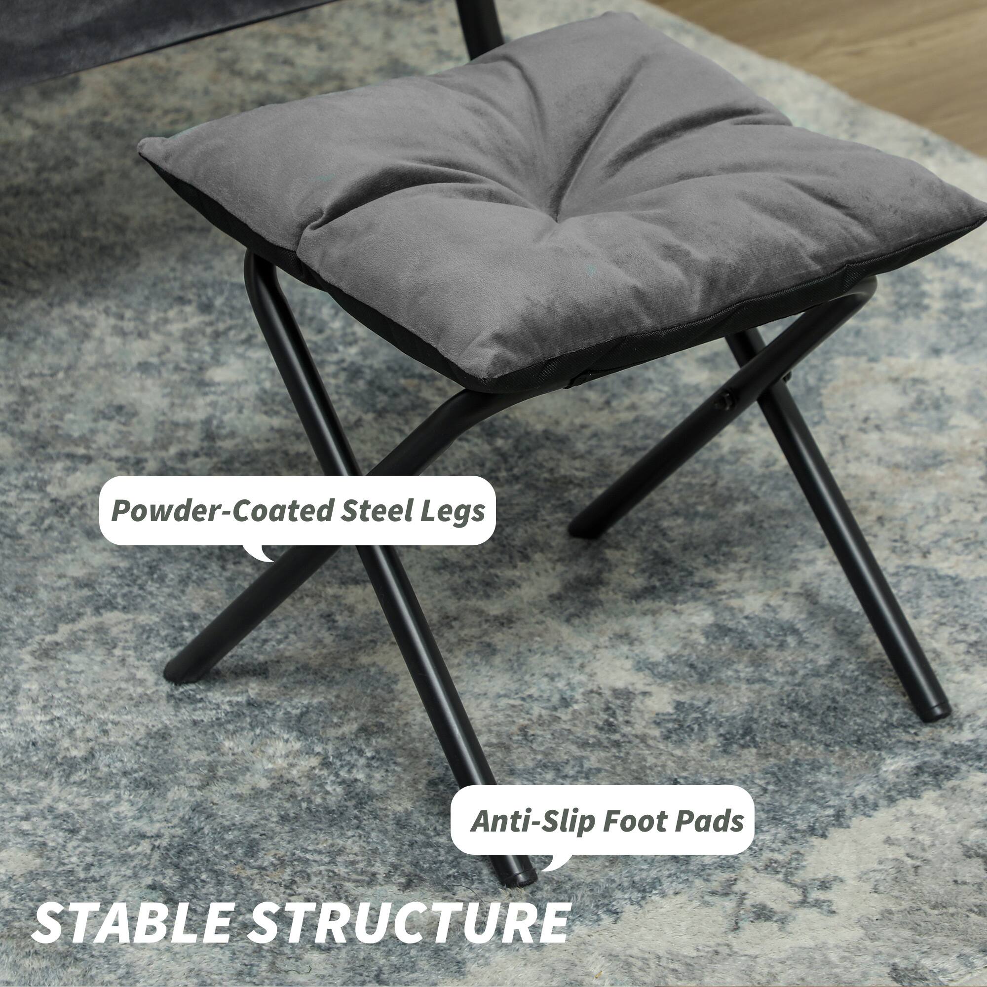 Powder-Coated Steel Legs, Anti-Slip Foot Pads, Stable Structure