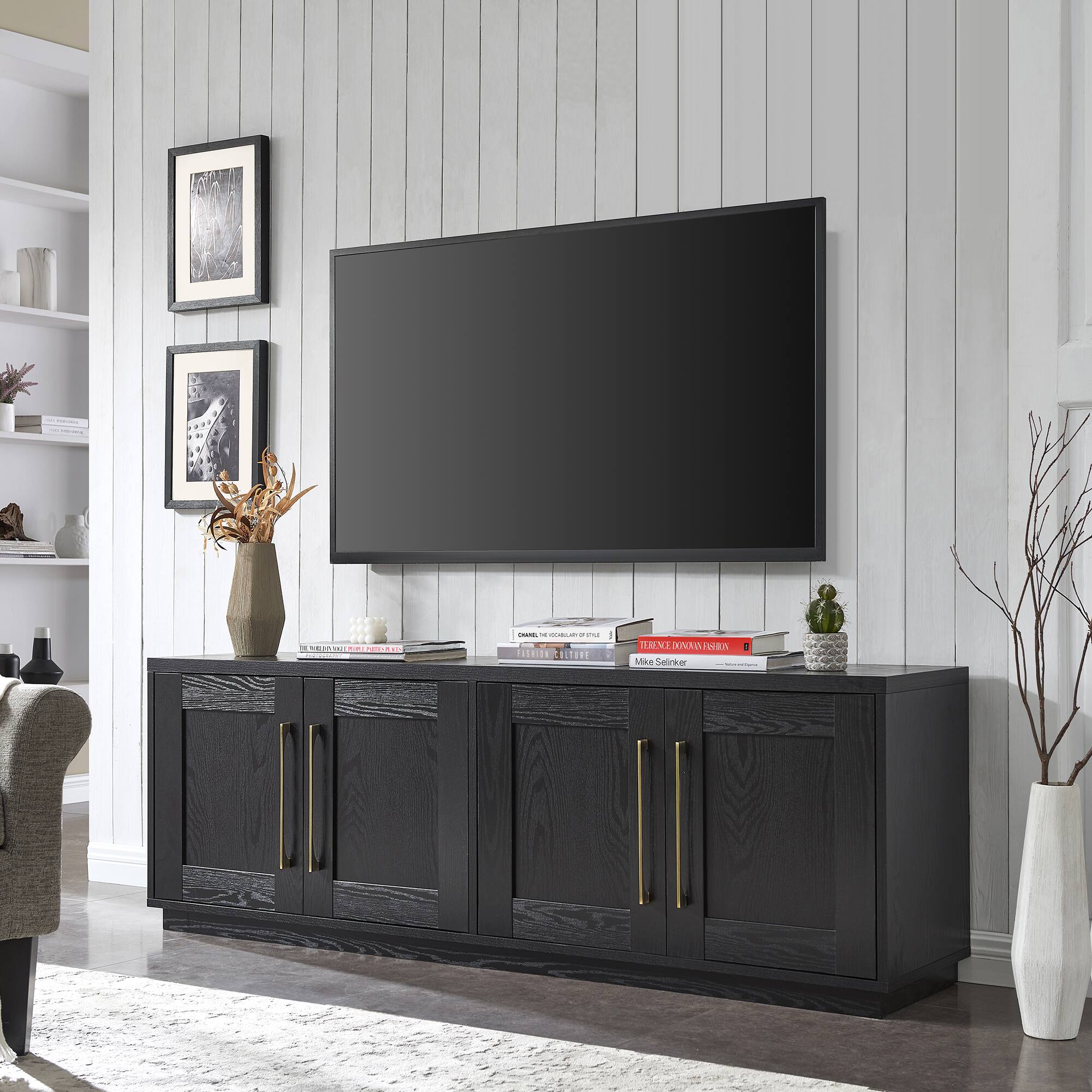 Alt View 1. Camden&Wells - Tillman TV Stand for Most TVs up to 75" - Black Grain.
