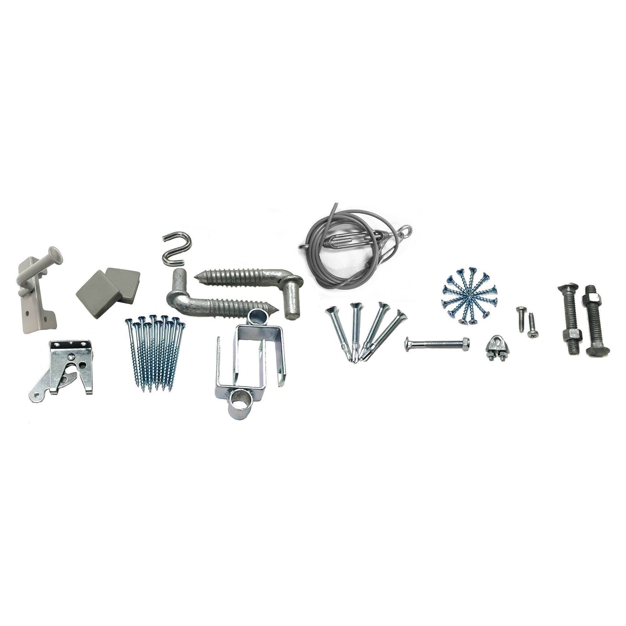 Alt View 8. Adjust-A-Gate - Adjust-A-Gate Gate Building Kit, 36"-72" Wide Opening Up To 6' High (2 Pack) - Silver.