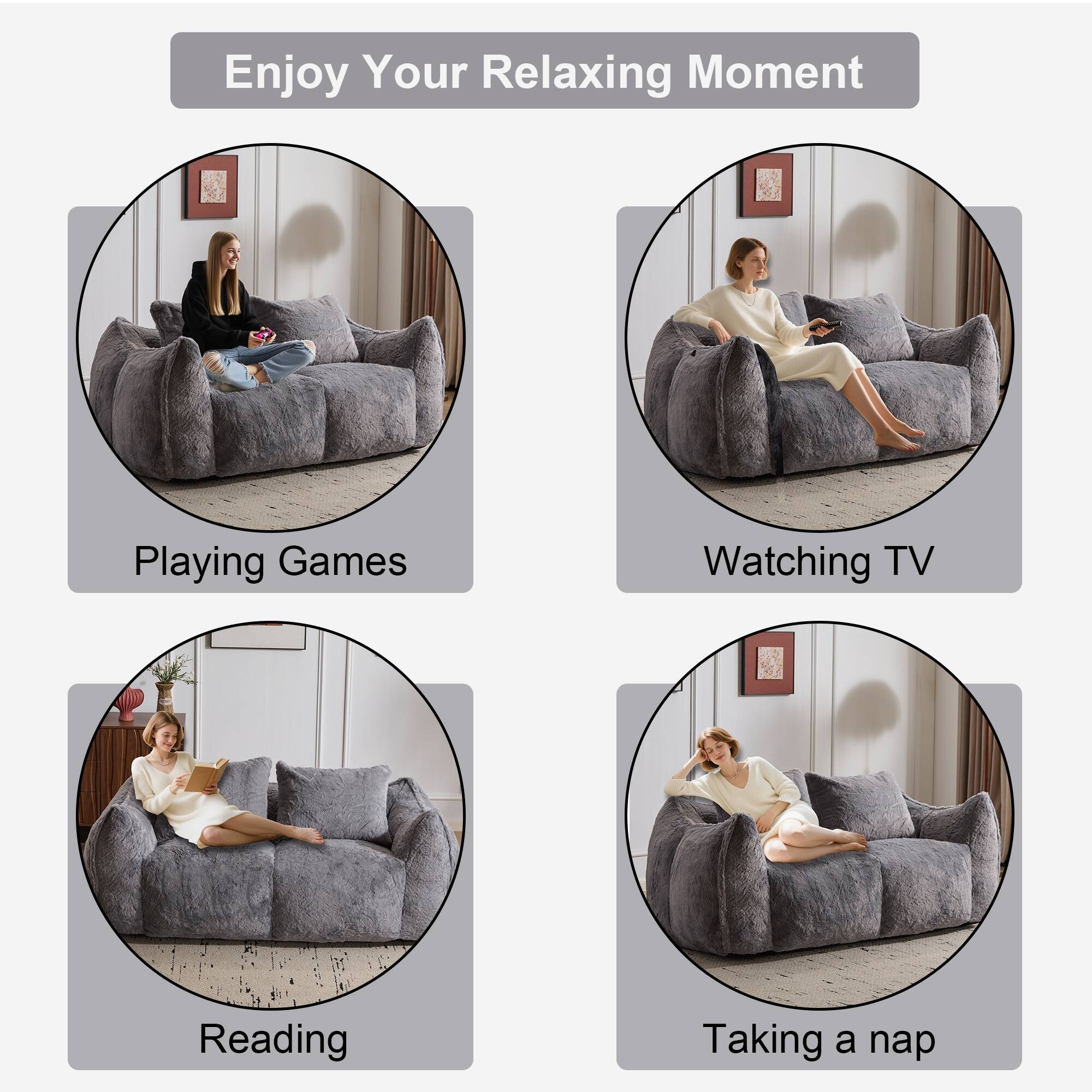 Enjoy Your Relaxing Moment

Playing Games

Watching TV

Reading

Taking a nap