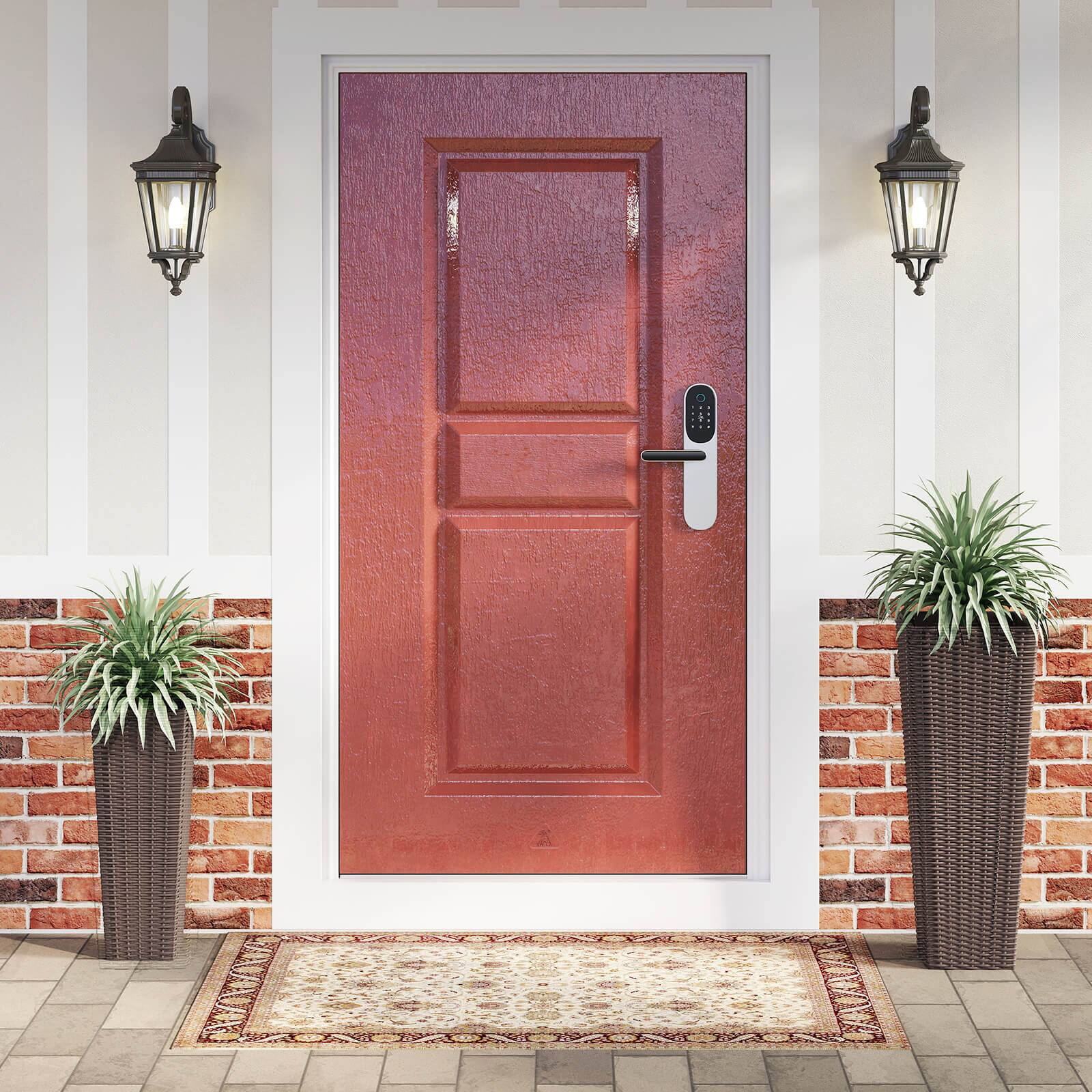 Alt View 5. Costway - Costway Rattan Tall Planter Set of 2 with Removable Inner Trays, Drainage Holes for Garden - Coffee.