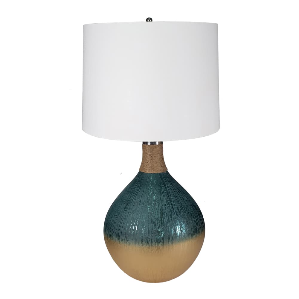 Front. Luckbyte - 16x285 Inch Diameter Glass Table Lamp Modern Bedside Accent Lamp.