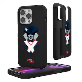Keyscaper - NFL - New England Patriots - iPhone Rugged Case - 14 Plus - Black