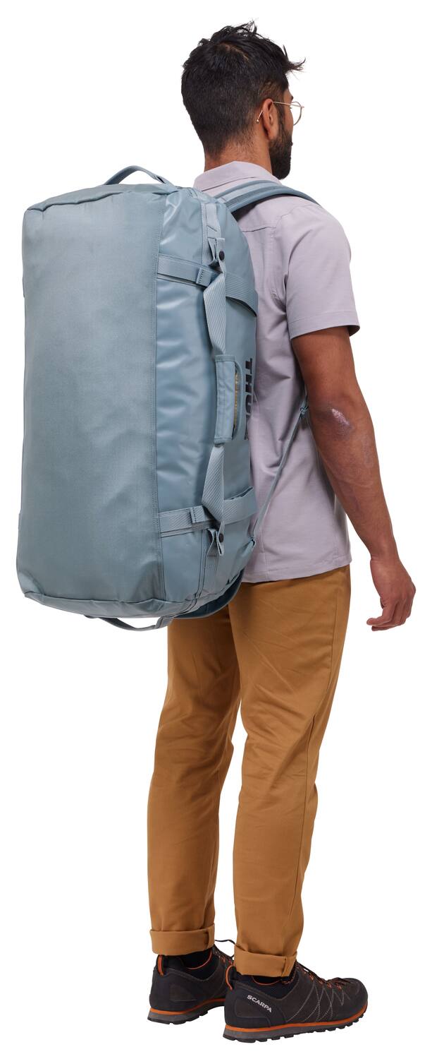Alt View 1. Thule - Chasm 70L Duffle - Pond Gray.