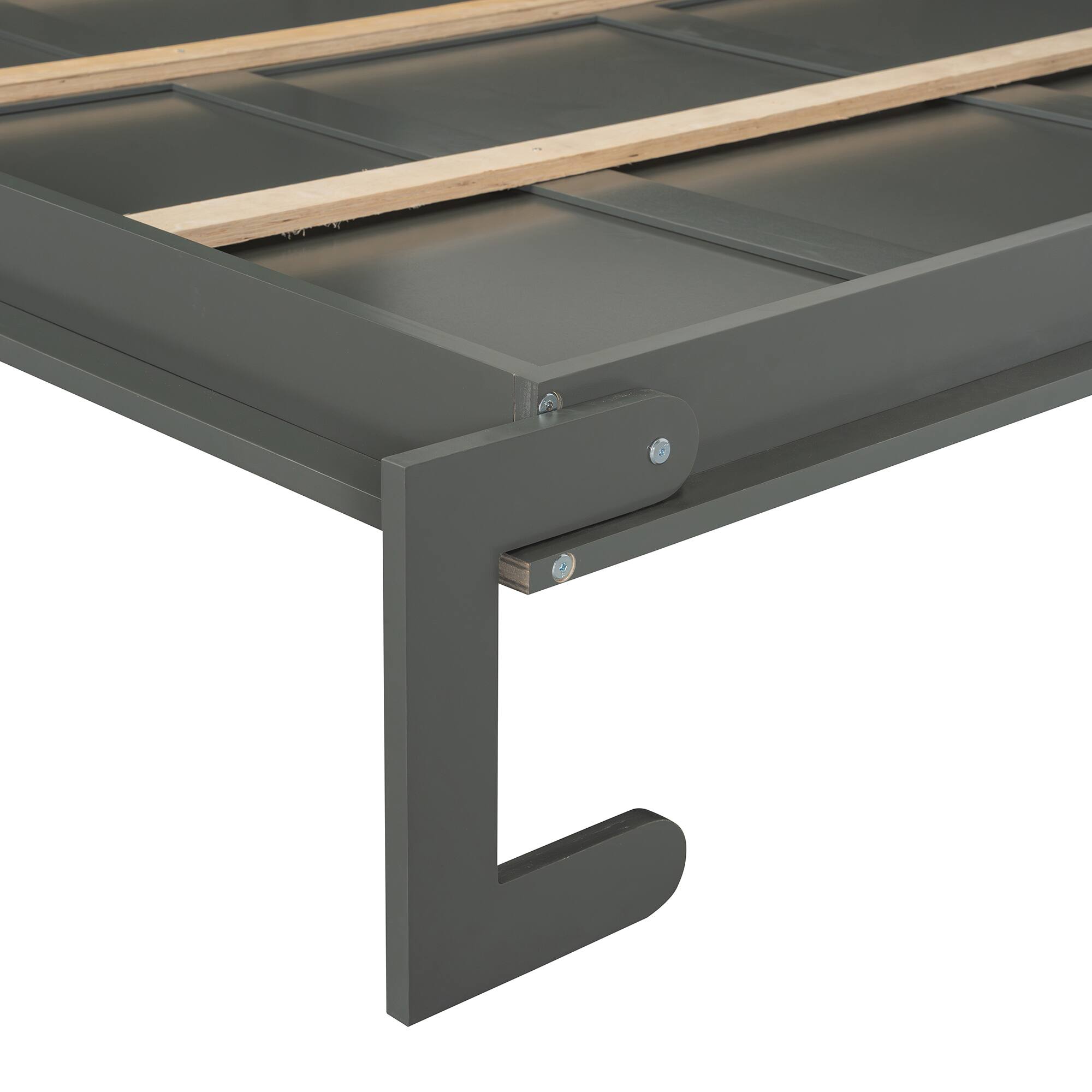 Alt View 7. Anysun - Queen Size Murphy Bed Wall Bed with Sofa , Shelves USB & Light - Gray.