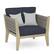 Front. Simpli Home - Cayman Outdoor Conversation Chair - Slate Grey.