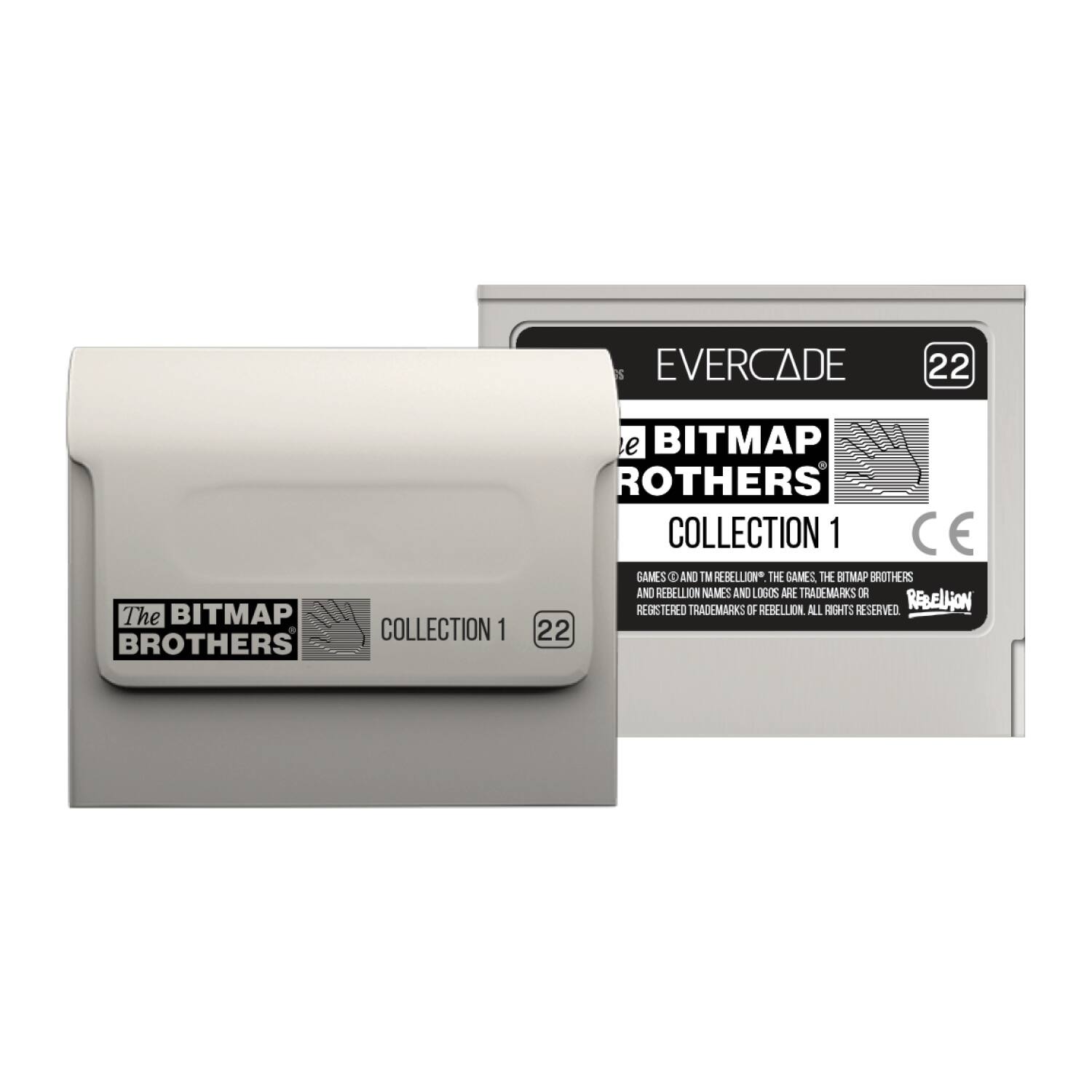 EVERCADE 22  
The BITMAP BROTHERS COLLECTION 1  

GAMES © AND TM REBELLION* THE GAMES THE BITMAP BROTHERS AND REBELLION NAMES AND LOGOS ARE TRADEMARKS OR REGISTERED TRADEMARKS OF REBELLION. ALL RIGHTS RESERVED.  

*REBELLION