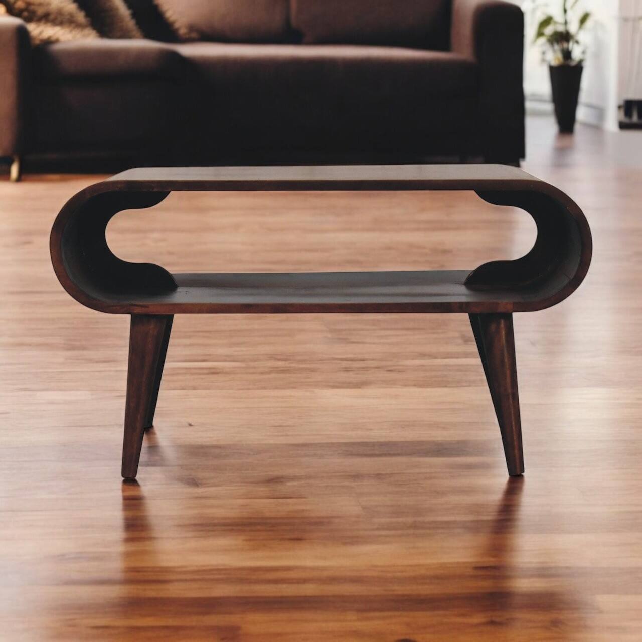 Alt View 7. Artisan Furniture - Open California Walnut Coffee Table - chestnut.