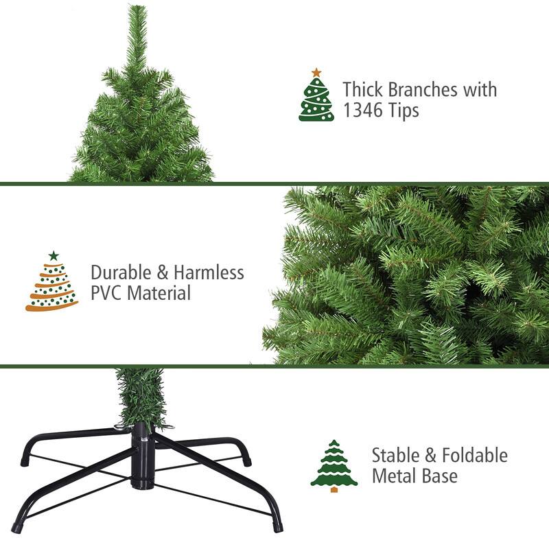 Thick Branches with 1346 Tips  
Durable & Harmless PVC Material  
Stable & Foldable Metal Base