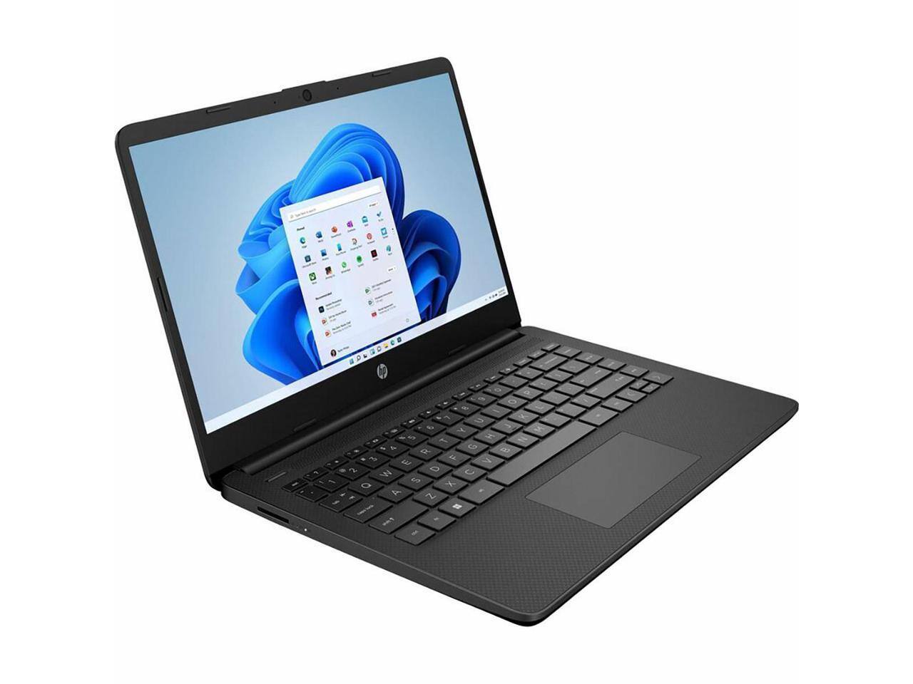 Alt View 8. HP - HP 14-dq3110nr 14" HD Laptop, Intel Celeron N4500 1.1GHz, 4GB RAM, 64GB eMMC, Windows 11 Home S Mode, Jet Black - Jet Black.