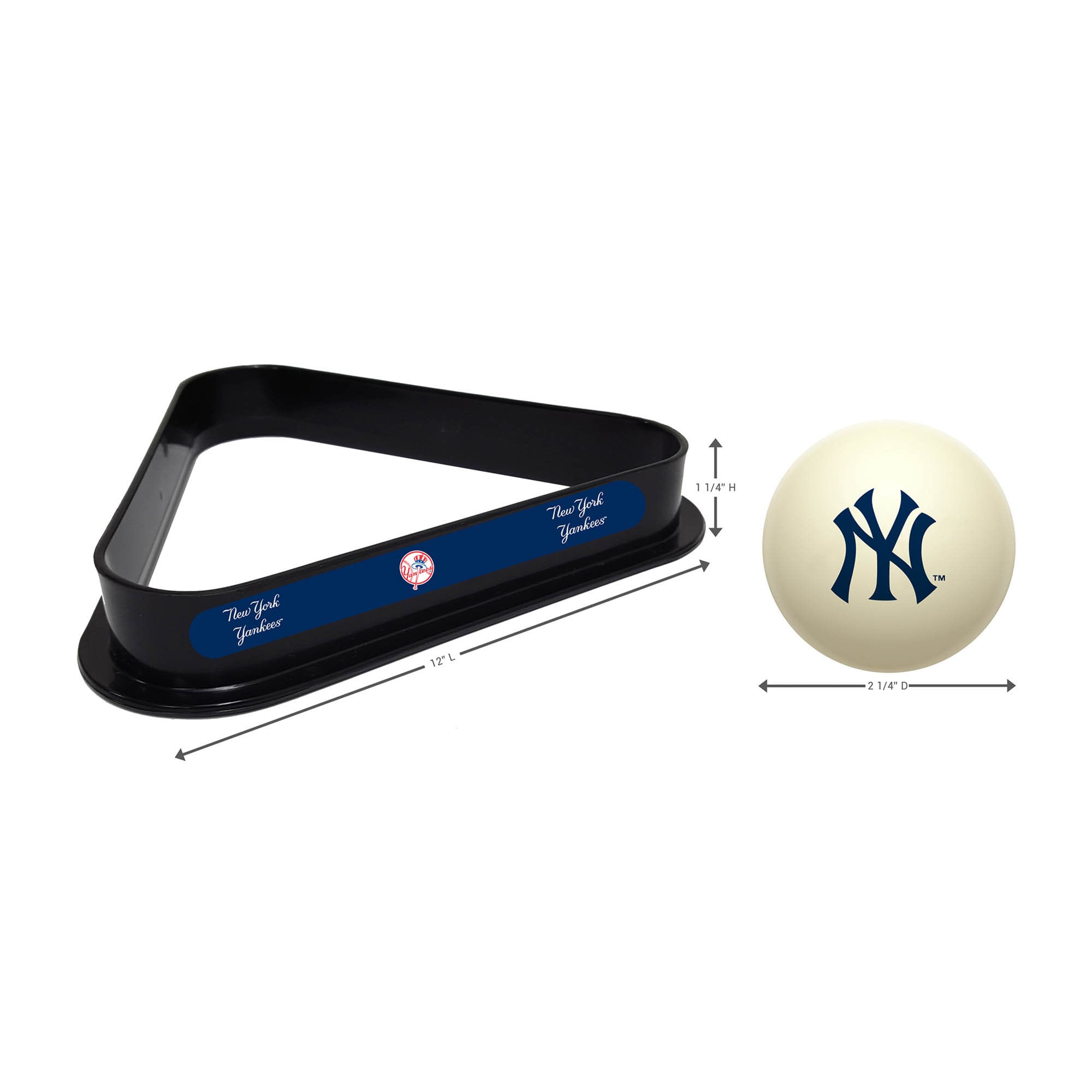 The New York Yankees  
12" L  
1 1/4" H  
2 1/4" D