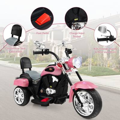 Costway 6V Kids Ride on Chopper Motorcycle 3 Wheel Trike Costway 6V Kids Ride on Chopper Motorcycle 3 Wheel Trike