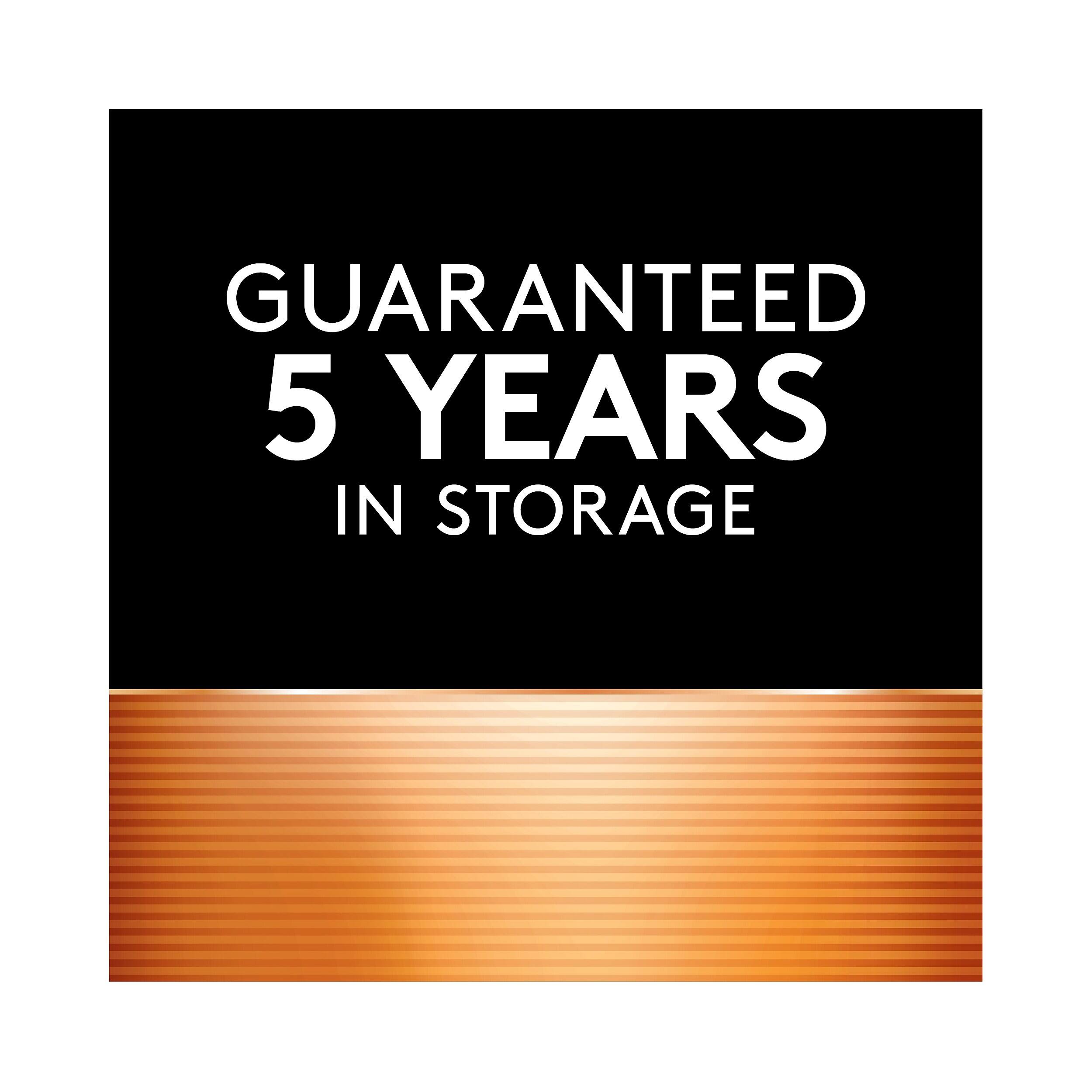 GUARANTEED 5 YEARS IN STORAGE
