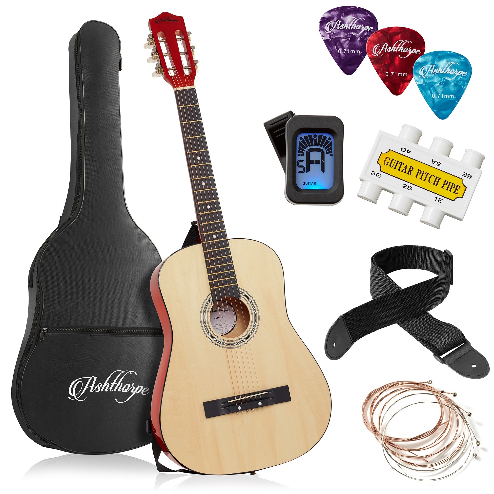 Stock Preferred 38 Inch Beginner Acoustic Guitar Package