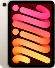 Front. Apple - iPad mini (A17 Pro chip) - Built for Apple Intelligence - Wi-Fi + Cellular 128GB - Starlight.