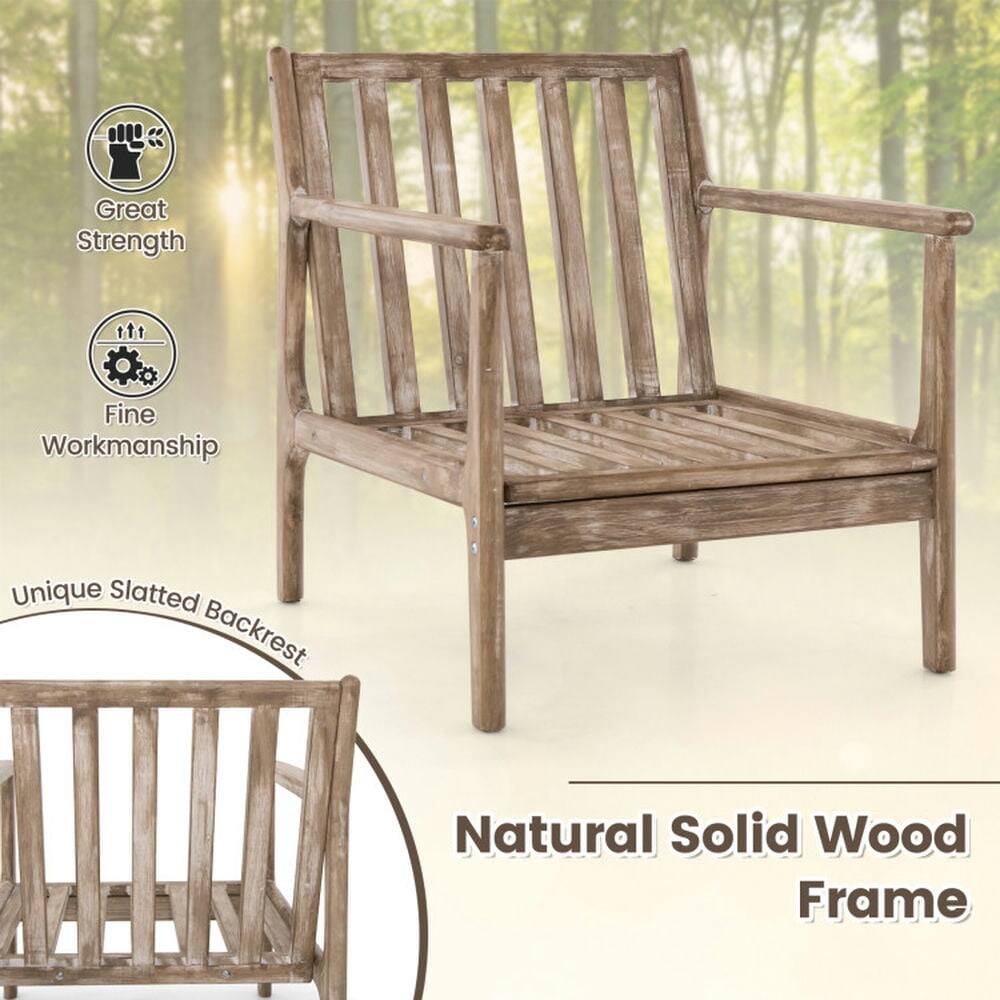 Great Strength  
Fine Workmanship  
Unique Slatted Backrest  
Natural Solid Wood Frame