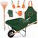 Front. Best Choice Products - Best Choice Products Kids Wheelbarrow Gardening Tool Set 8 Piece with Metal Tools, Apron, Gloves Ages 3+ - Green/Orange - Green/Orange.