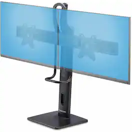 Startech - Crossbar Dual Monitor Desk Stand For 27inch Screens - Black