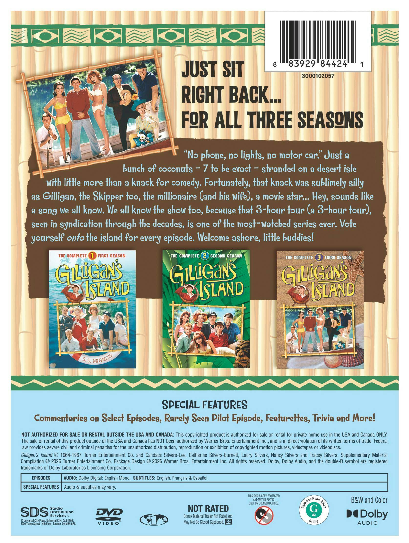 Back. Gilligan's Island: The Complete Series Collection   - DVD.