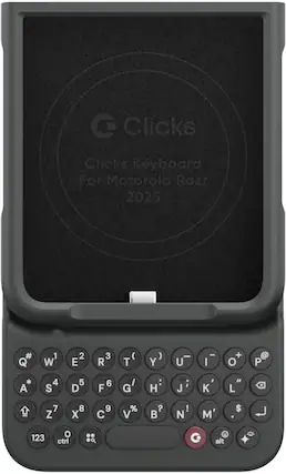 The text on the image reads "G Clicks Keyboard For Motorola Razr 2025."