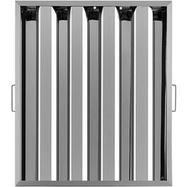 VEVOR - Pack of 6 Hood Filters 19.5W x 24.5H Inch, 430 Stainless Steel 4 Grooves Commercial Hood Filters, Range Hood Filter - Silver