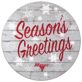 Jardine - Marist Red Foxes 20'' x 20'' Season's Greetings Circle - White