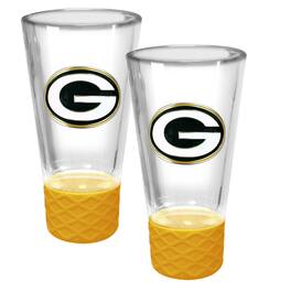 Great American Products - Green Bay Packers 2-Pack 4oz. Cheer Shot Set with Silicone Grip - Yellow