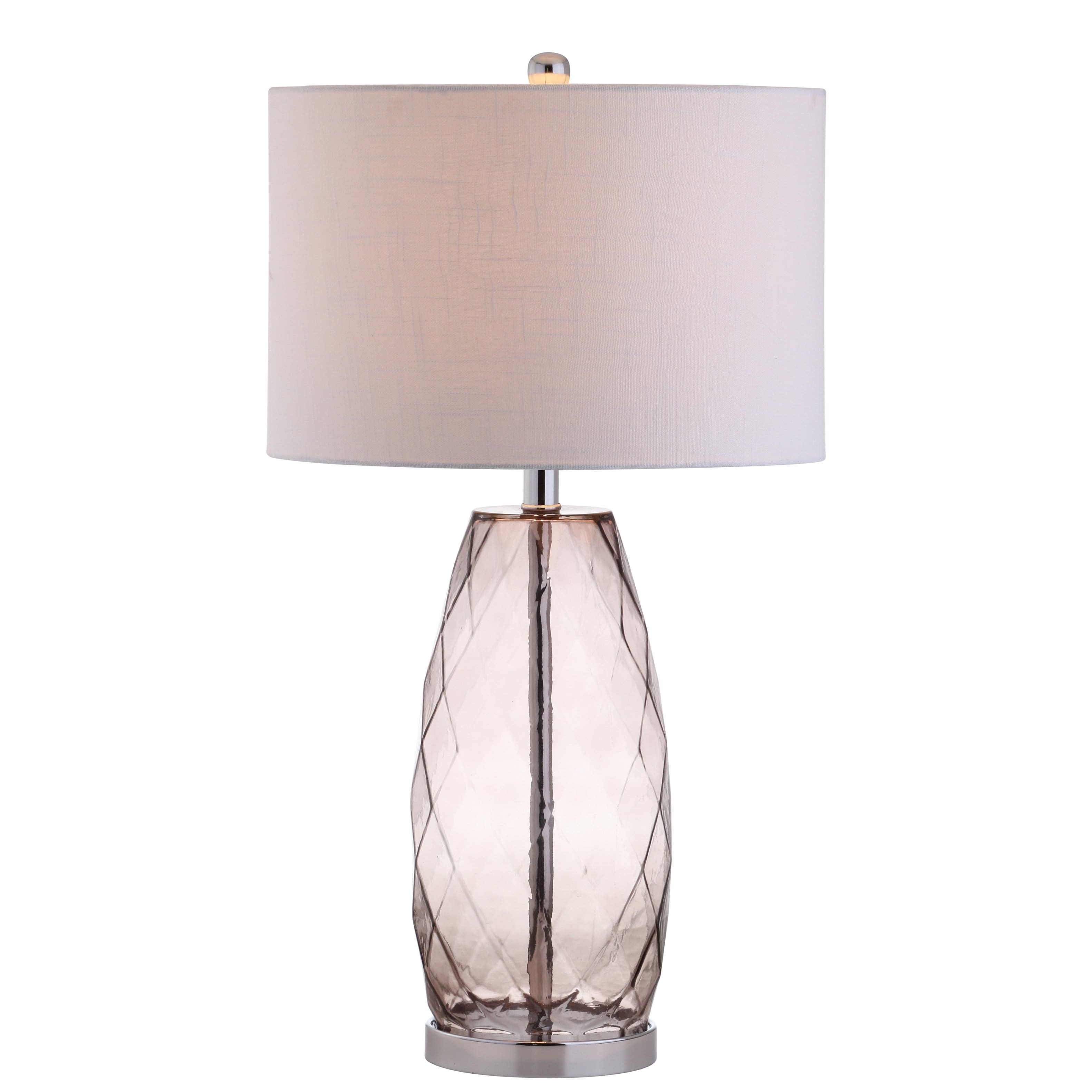 Jonathan Y - Juliette 26.5" Glass/Metal LED Table Lamp - Smoked Gray