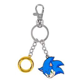 SalesOne LLC - Sonic The Hedgehog Sonic and Ring Charms Keychain - Blue