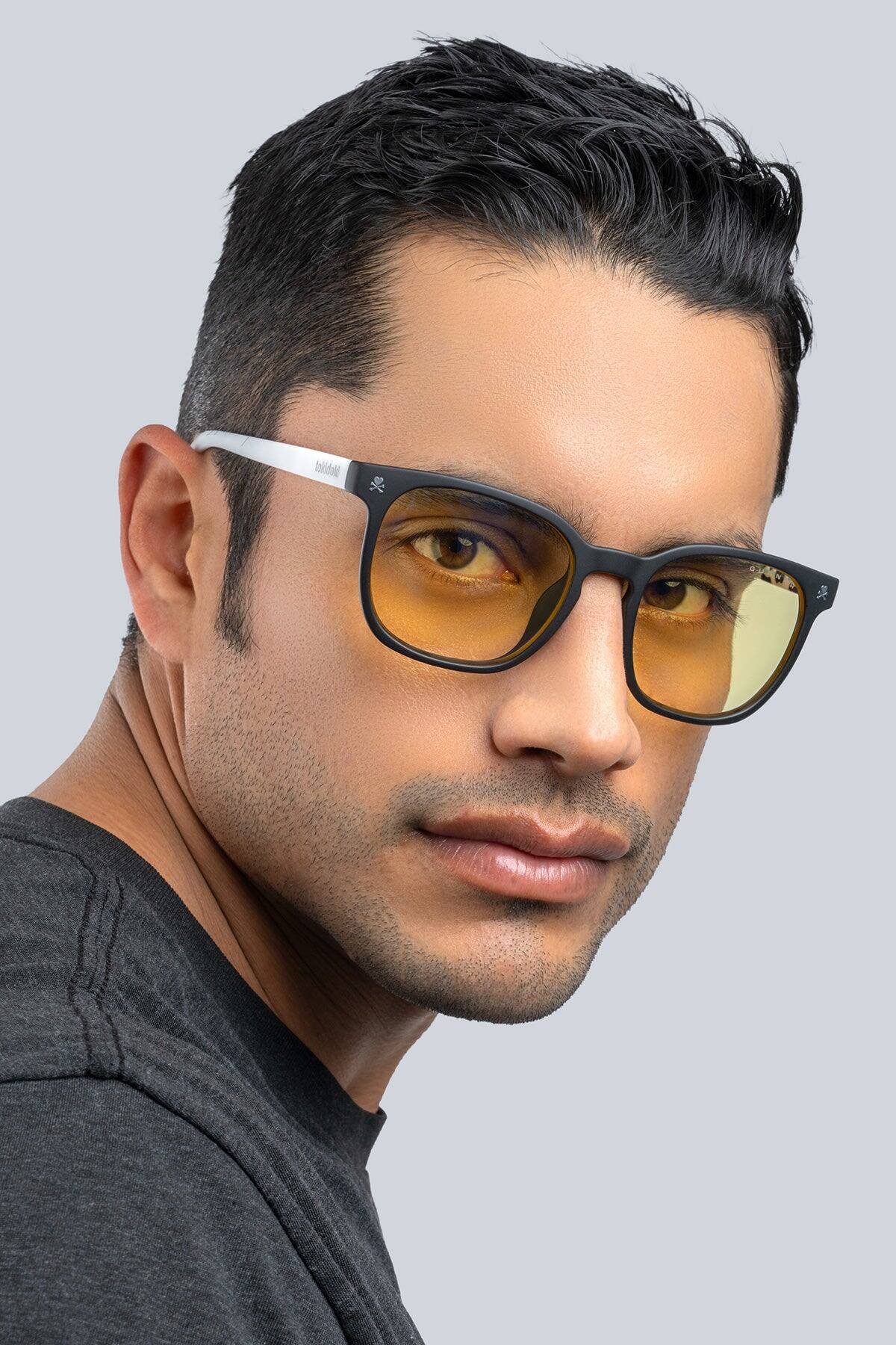 Alt View 2. GUNNAR - GUNNAR Computer Glasses  - tokidoki Mozzarella, Onyx Latte, Amber Lens - Blue Light Blocking, Relieve Dry Eye - Onyx/Latte.